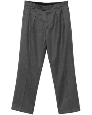 Berwich Pleated Wool Trousers - Grey
