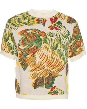 Henrik Vibskov Chicken-Motif T-Shirt - Yellow