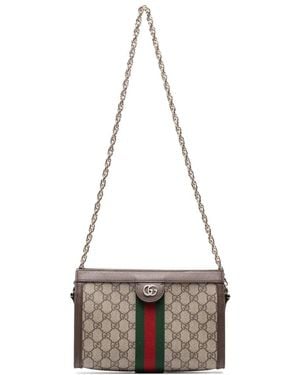 Gucci Ophidia Gg Monogram Medium Schoudertas - Wit