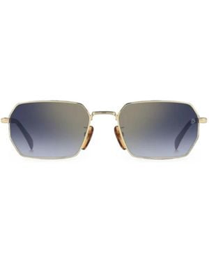 David Beckham Geometric-Frame Sunglasses - Metallic