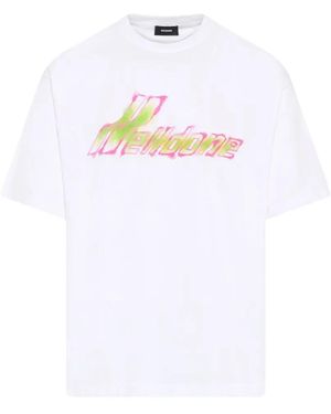 we11done Watercolor-Print T-Shirt - White