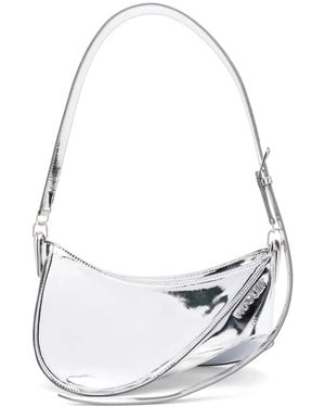 Mugler Medium Spiral Curve 01 Shoulder Bag - White