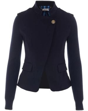 Liu Jo Blazer With Knit Sleeves - Blue