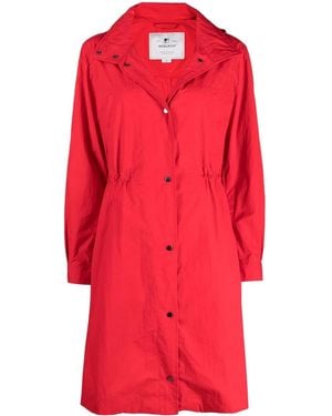 Woolrich Hooded Midi Parka - Red