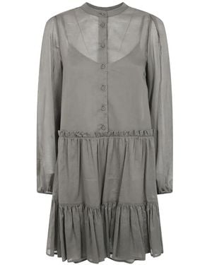 Twinset Ruffled Mini Dress - Grey