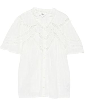 Ba&sh Top Baria Con Maniche A Palloncino - Bianco