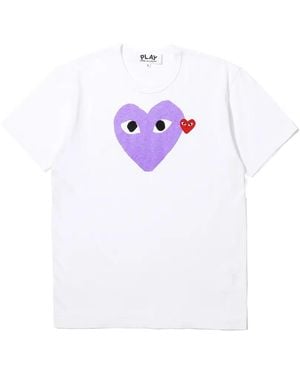 COMME DES GARÇONS PLAY Heart-Graphic T-Shirt - White