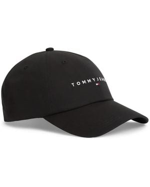 Tommy Hilfiger Logo-Embroidered Baseball Cap - Black