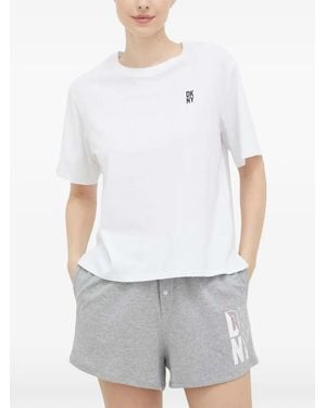 DKNY Logo-Print Pajamas - White