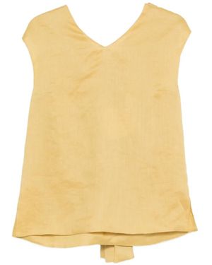 Max Mara V-Neck Sleeveless Top - Yellow