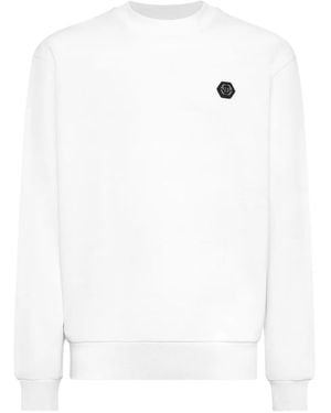 Philipp Plein Gothic-fleur-de-lis スウェットシャツ - ホワイト