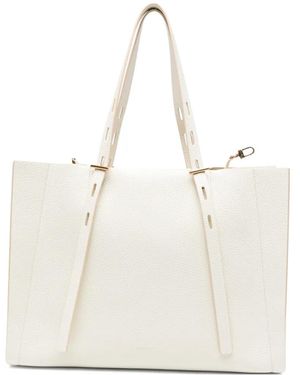 MINOBOSSI Paula Leather Tote Bag - Natural