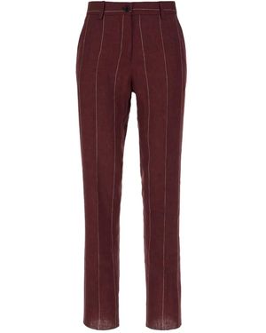 Colamarino Pinstriped Suit - Red