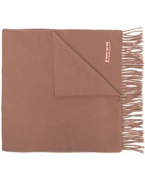 Acne Studios Sciarpa con frange marrone in lana
