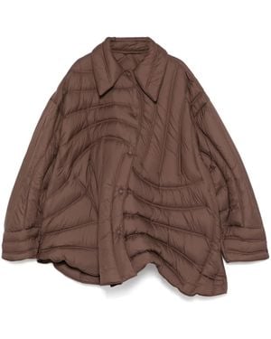 JNBY Asymmetrical Curved Puffer Jacket - Brown