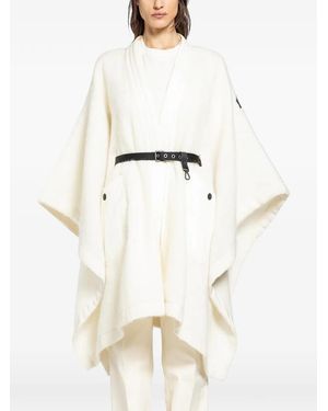 Moncler Capa Con Cinturón - Blanco