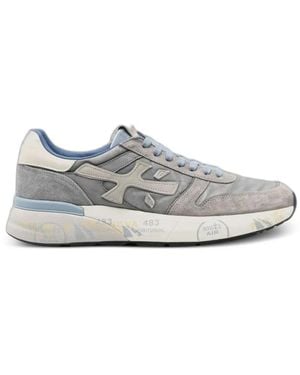 Premiata Mick Suede-Panelled Sneakers - White
