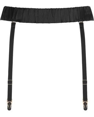 Maison Close Rendez-Vous Smocked-Waist Garter Belt - Black