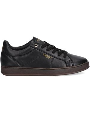 Twinset Logo-Print Trainers - Black