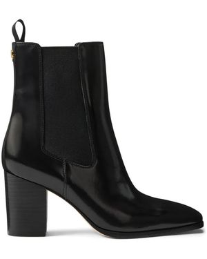 Ralph Lauren Bottines Raelynn En Cuir Verni - Black