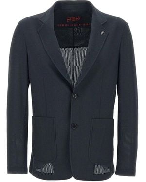 Bob Textured Blazer - Blue