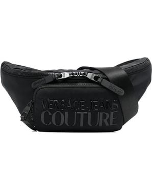 Versace Jeans Couture ロゴエンボス ベルトバッグ - ブラック