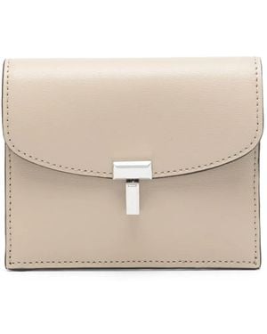 TOTEME T-Lock Leather Card Holder - Natural
