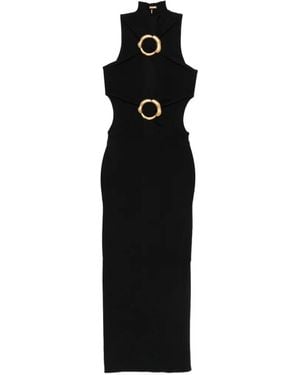 Cult Gaia Ring-Detail Cut-Out Midi Dress - Black