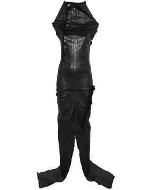 Rick Owens Porterville Frayed Dress - Black