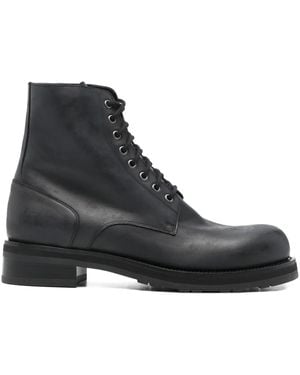 The Row Leather Boots - Black