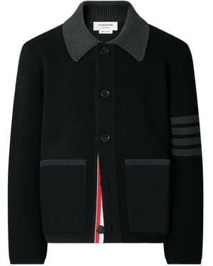 Thom Browne 4-Bar Merino Wool Jacket - Black