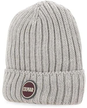 Colmar Ribbed-Knit Beanie Hat - White