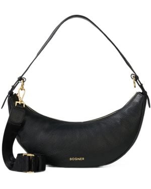 Bogner Bolso De Hombro Wallis Kyla De Piel Granulada - Negro