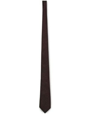 ZEGNA Polka-Dot Silk Tie - White