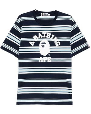 A Bathing Ape Striped T-Shirt - Blue