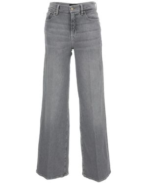 7 For All Mankind Luxe Vintage Wide-Leg Jeans - Grey