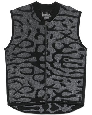 Y-3 Patterned-Jacquard Gilet - Grey