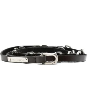 Paloma Wool Nora Carabiner-Clasp Leather Belt - White