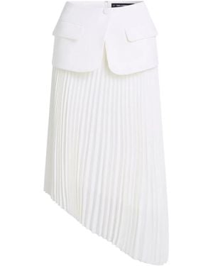 KARL LAGERFELD Karl Studio Pleated Panelled Skirt - White
