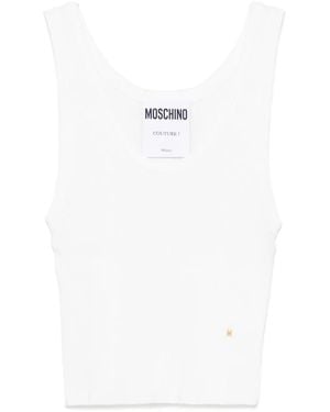 Moschino Logo-Lettering Tank Top - White