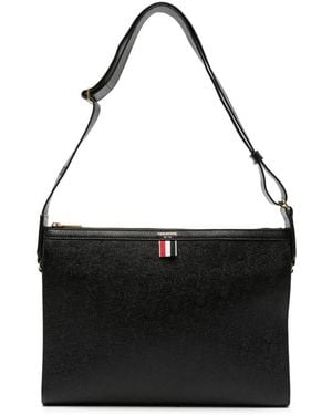 Thom Browne 4-Bar Leather Crossbody Bag - Black