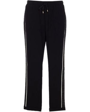 Liu Jo Metallic-Panelling Drawstring Track Pants - Blue