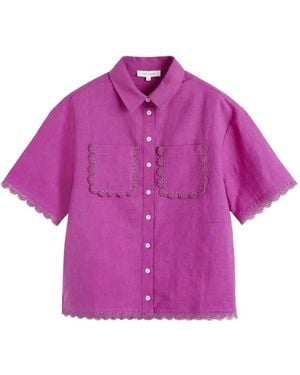 Chinti & Parker Camisa Con Ribete Festoneado - Morado