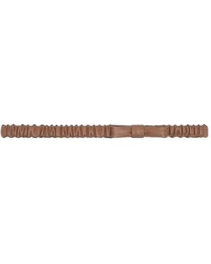 Dorothee Schumacher Feminine Edge Stretch-Leather Belt - White