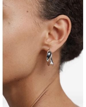 Monica Vinader Medium Nomade Hoop Earrings - Brown