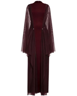 Chats by C.Dam Button-Detail Maxi Dress - Purple