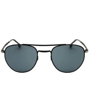 BOSS Round-Frame Double-Bridge Sunglasses - Gray