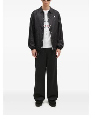 A Bathing Ape Logo-Pattern Shirt Jacket - Black