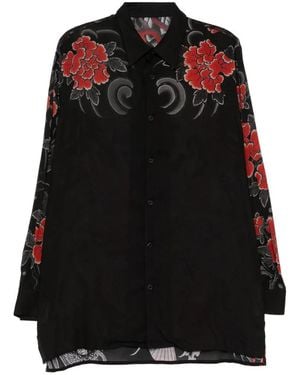 Yohji Yamamoto X Ryu Ga Gotoku Chemise Imprimée Studio - Black