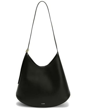 Jil Sander Leather Shoulder Bag - Black